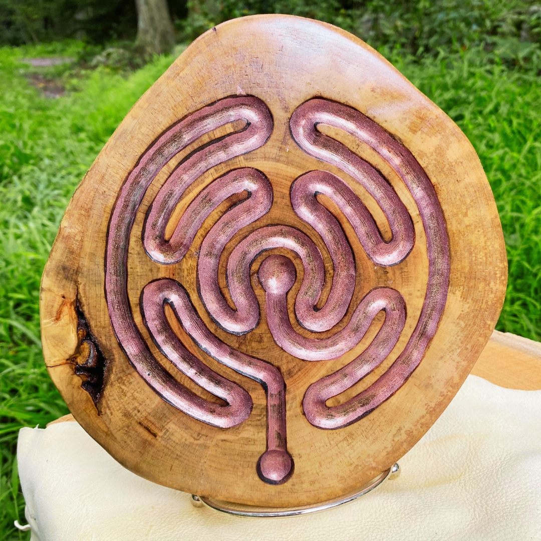 Brigid's Labyrinth, Medium Maple, Rosy Copper Tone w/ Occulation