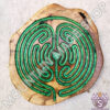 "Emerald Isle" Double Labyrinth Hand Carved on Maple - Image 4
