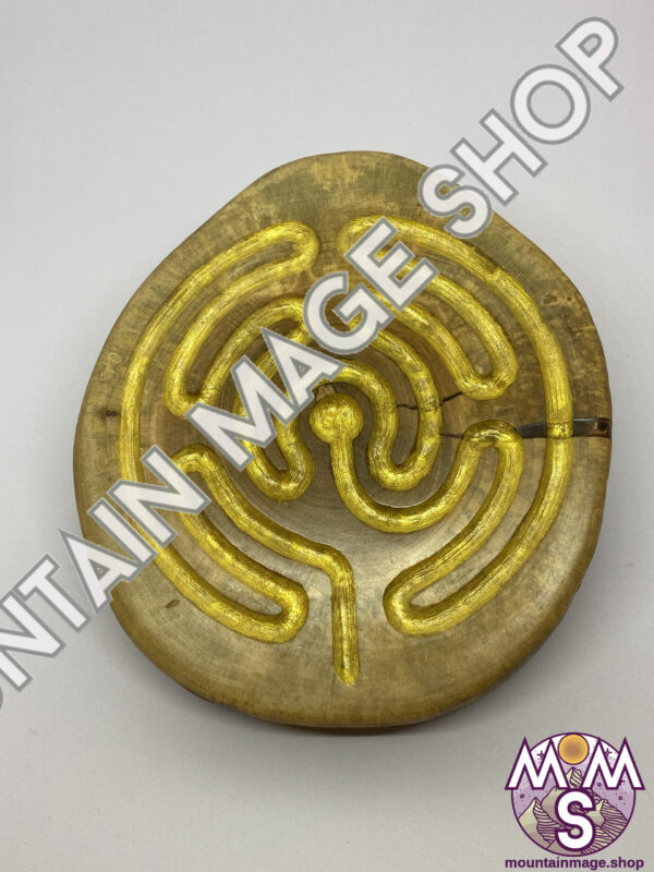 Large Brigid Style labyrinth sculpture on white background